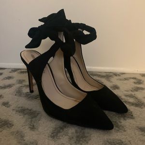 ZARA Black Tie Stilettos